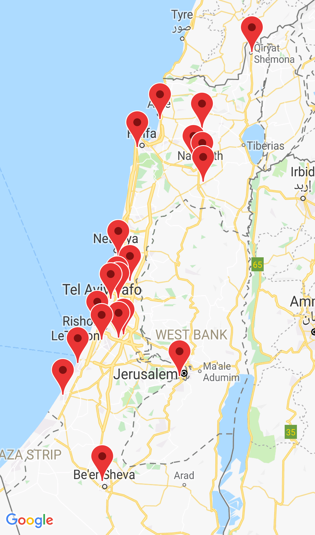 israel map